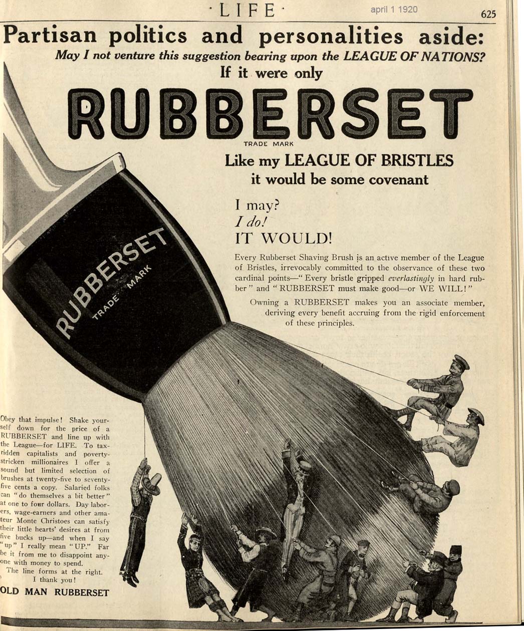 publicite rubberset 1920